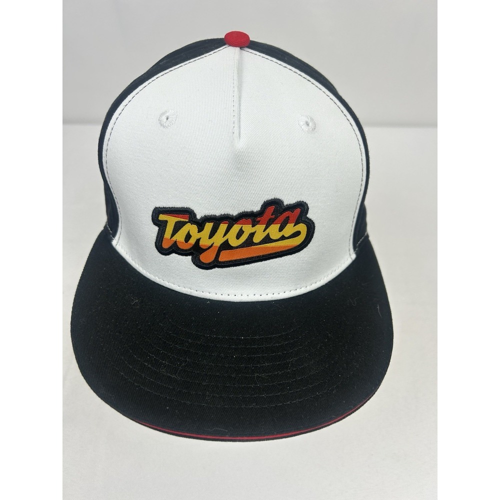 Toyota Hat White Black Colorful Logo Adjustable Baseball Cap Mens